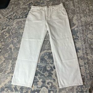 Madewell Ivory Straight-Leg Jeans 32